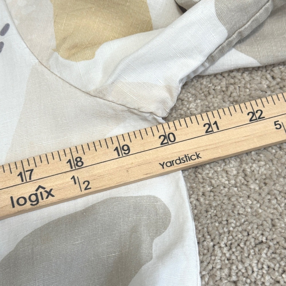 Tradlands Nova Caroline Print Linen Blend Midi Dress Neutral Earth Tones Small - Picture 5 of 9